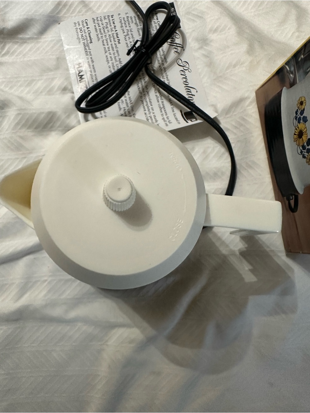 New Old Stock Hampton 3 cup Electric Percolator/ Coffee Pot. - Picture 5 of 10